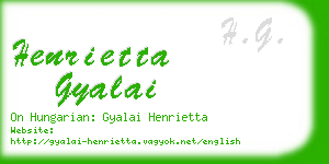 henrietta gyalai business card